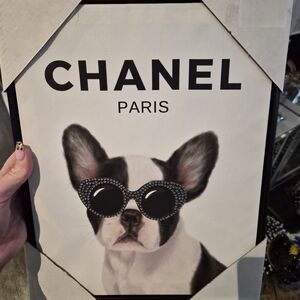 Home Interiors Black and White Dog Wall Art